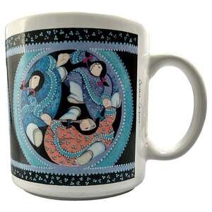 Barbara Lavallee Northern Images Alaska Inuit Women Art Coffee Mug 1991 VTG